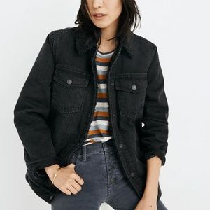 Madewell The Oversized Jean Jacket in Black